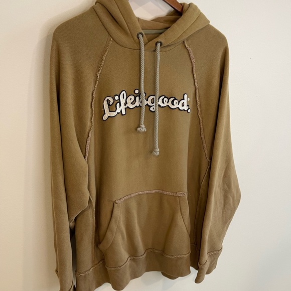 Life Is Good Men's Brown Hoodie Size XL - Picture 3 of 9
